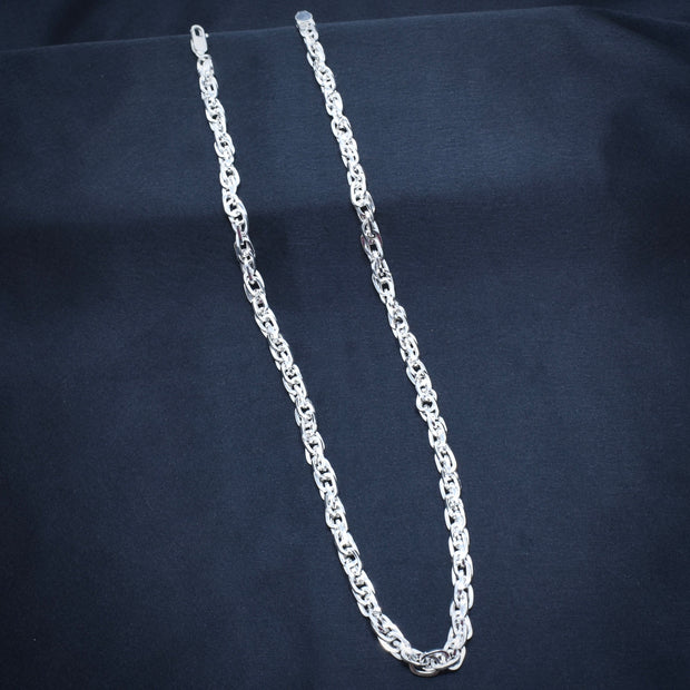 Rope Twist Silver Chain