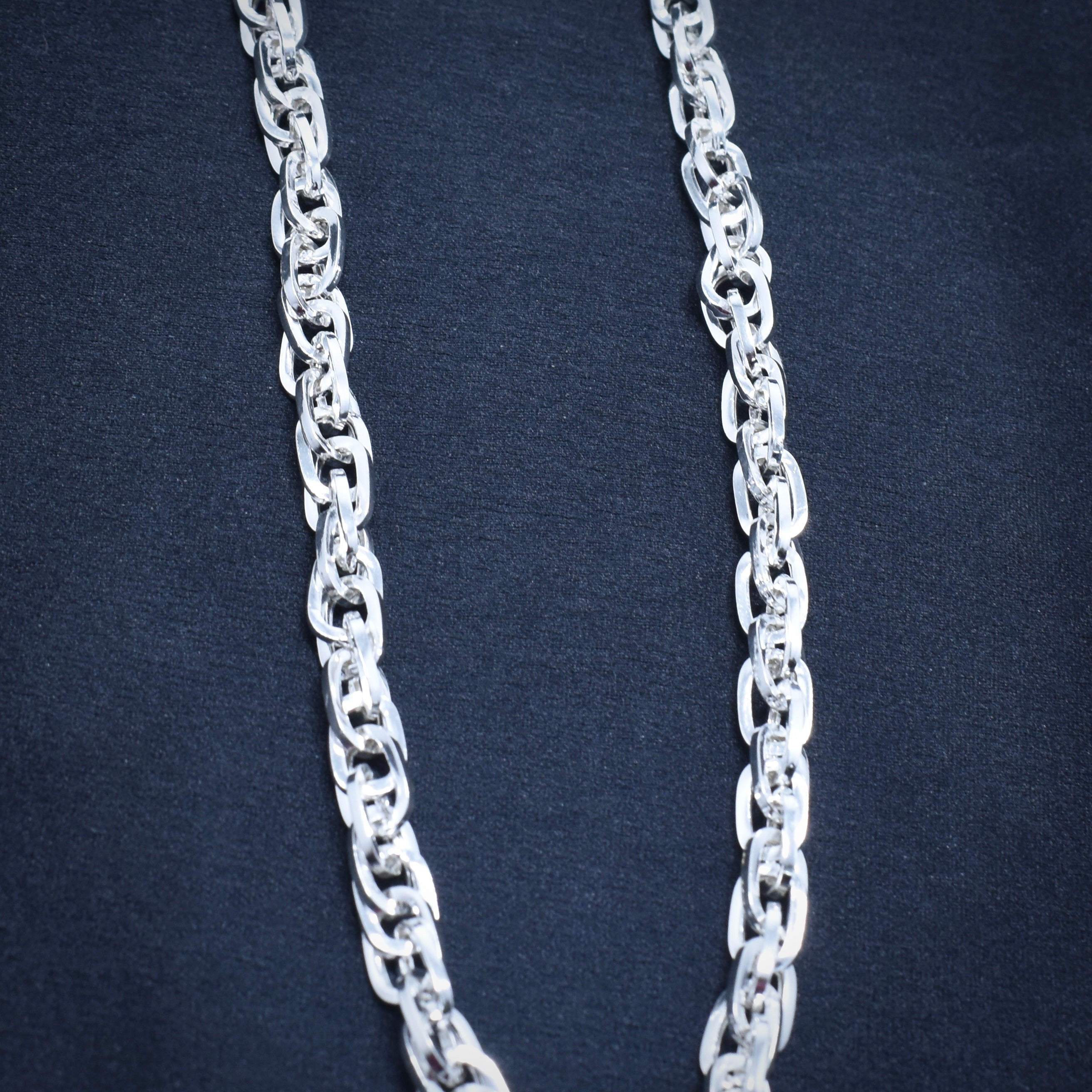 Rope Twist Silver Chain