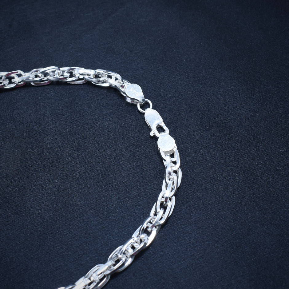 Rope Twist Silver Chain