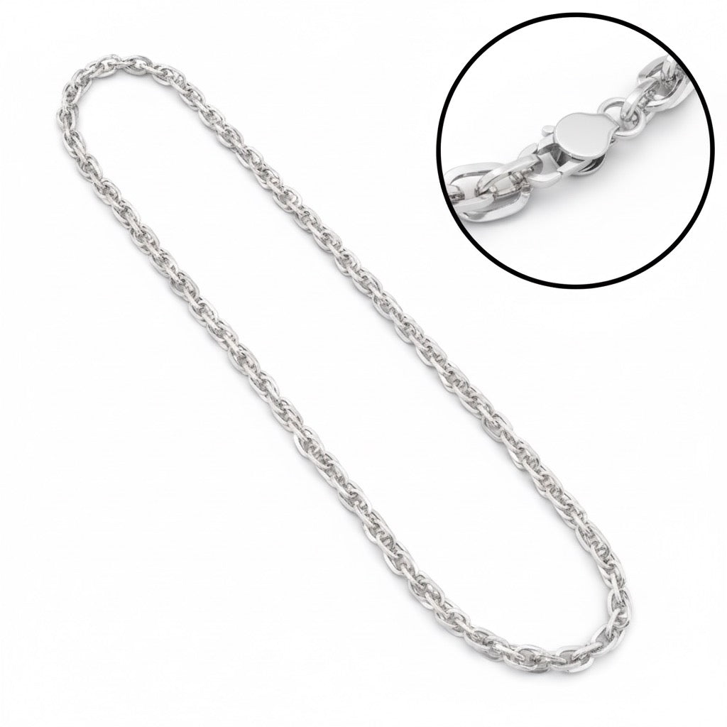Rope Twist Silver Chain