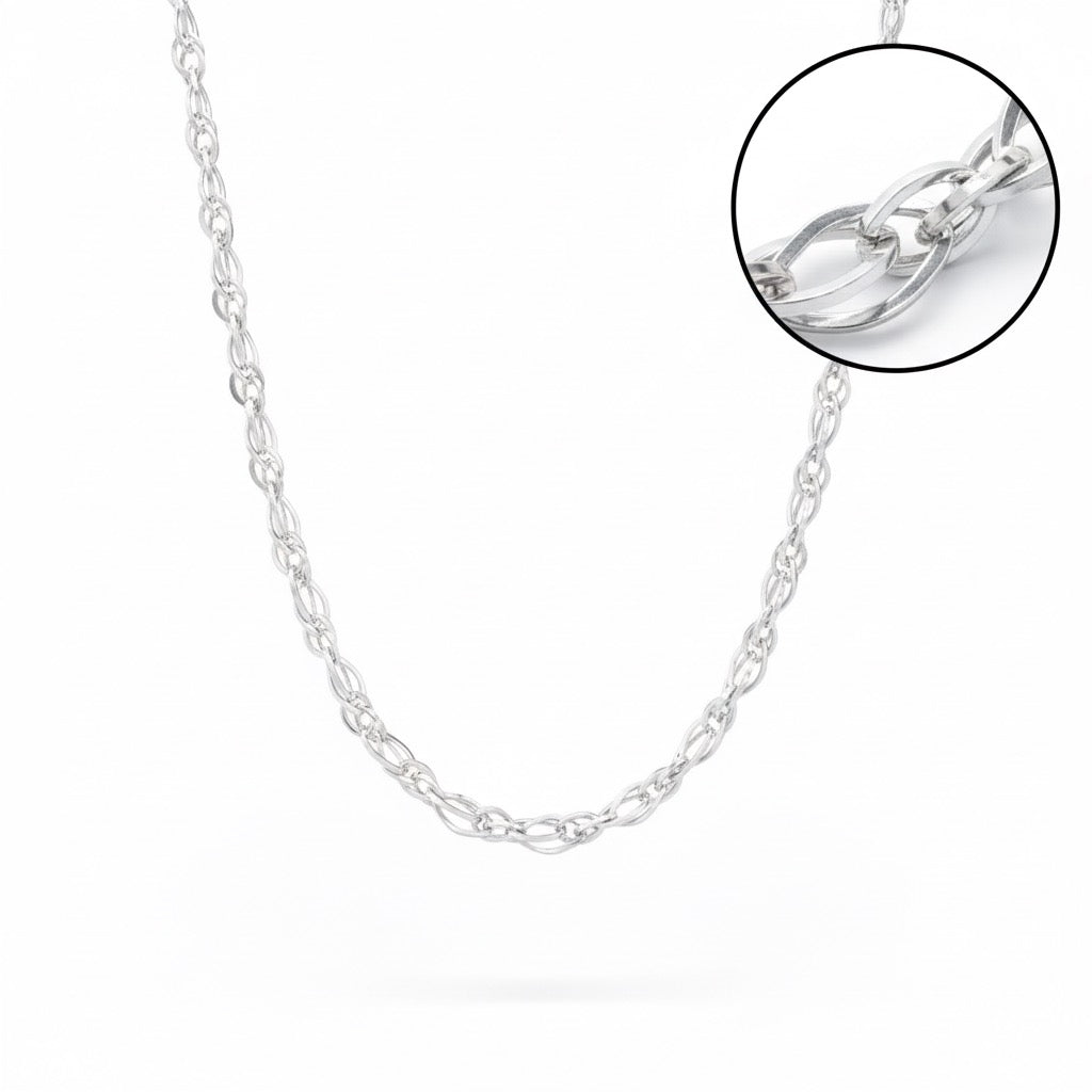 Round Link Silver Chain