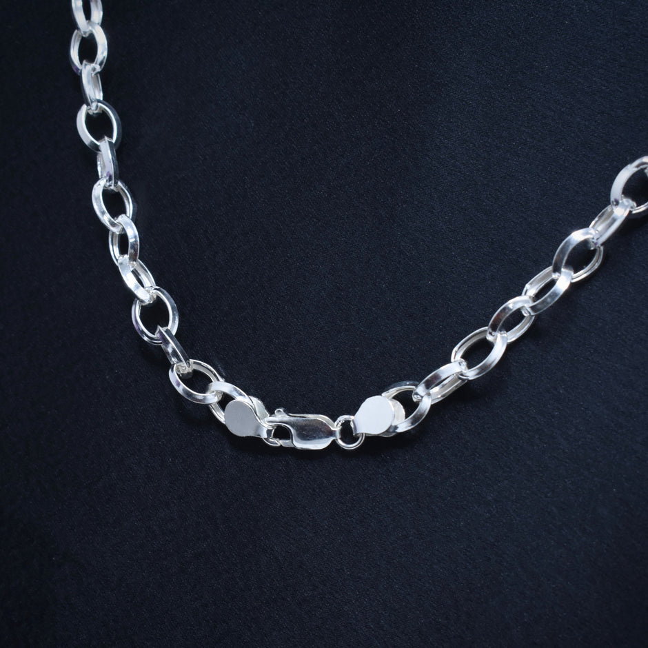 Classic Rolo 925 Sterling Silver Men's Chain
