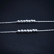 Beaded Double Antique Silver Anklet
