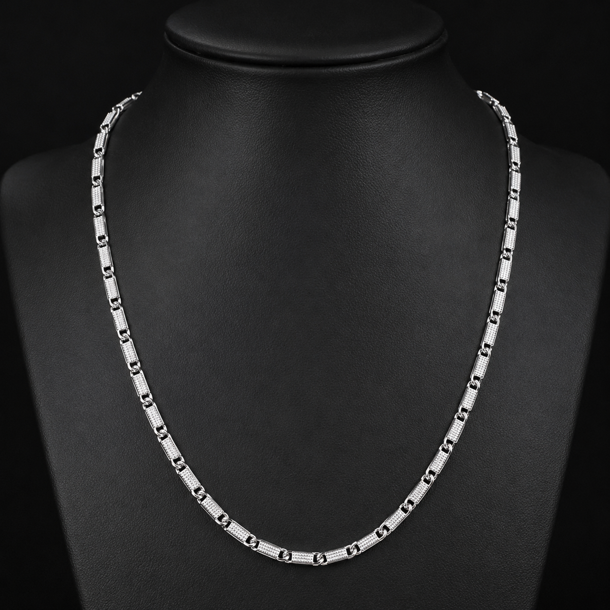 Classic Textured Bar Chain