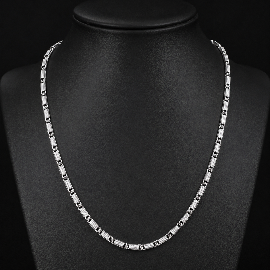 Classic Textured Bar Chain