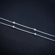 Twin Rod Antique Silver Anklet