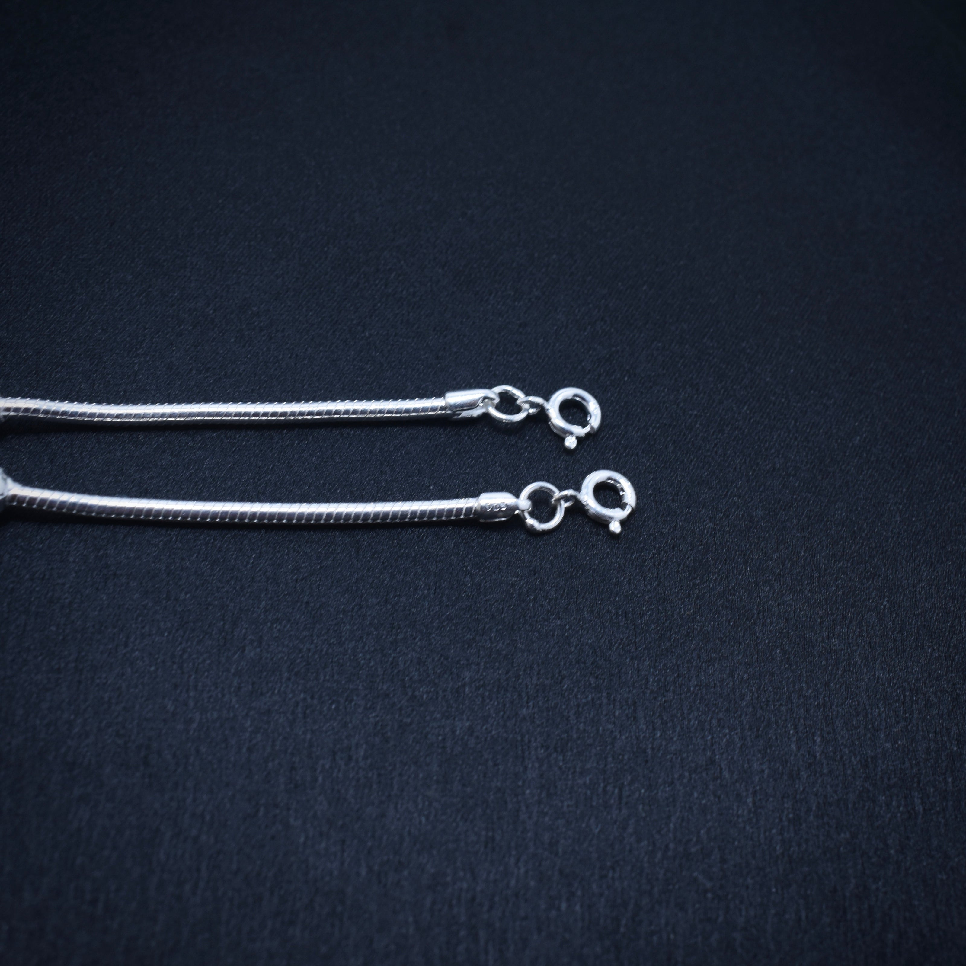 Twin Rod Antique Silver Anklet