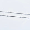 Twin Rod Antique Silver Anklet