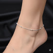 Twin Rod Antique Silver Anklet