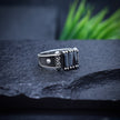 Triple-Onyx Turkish Signet Ring