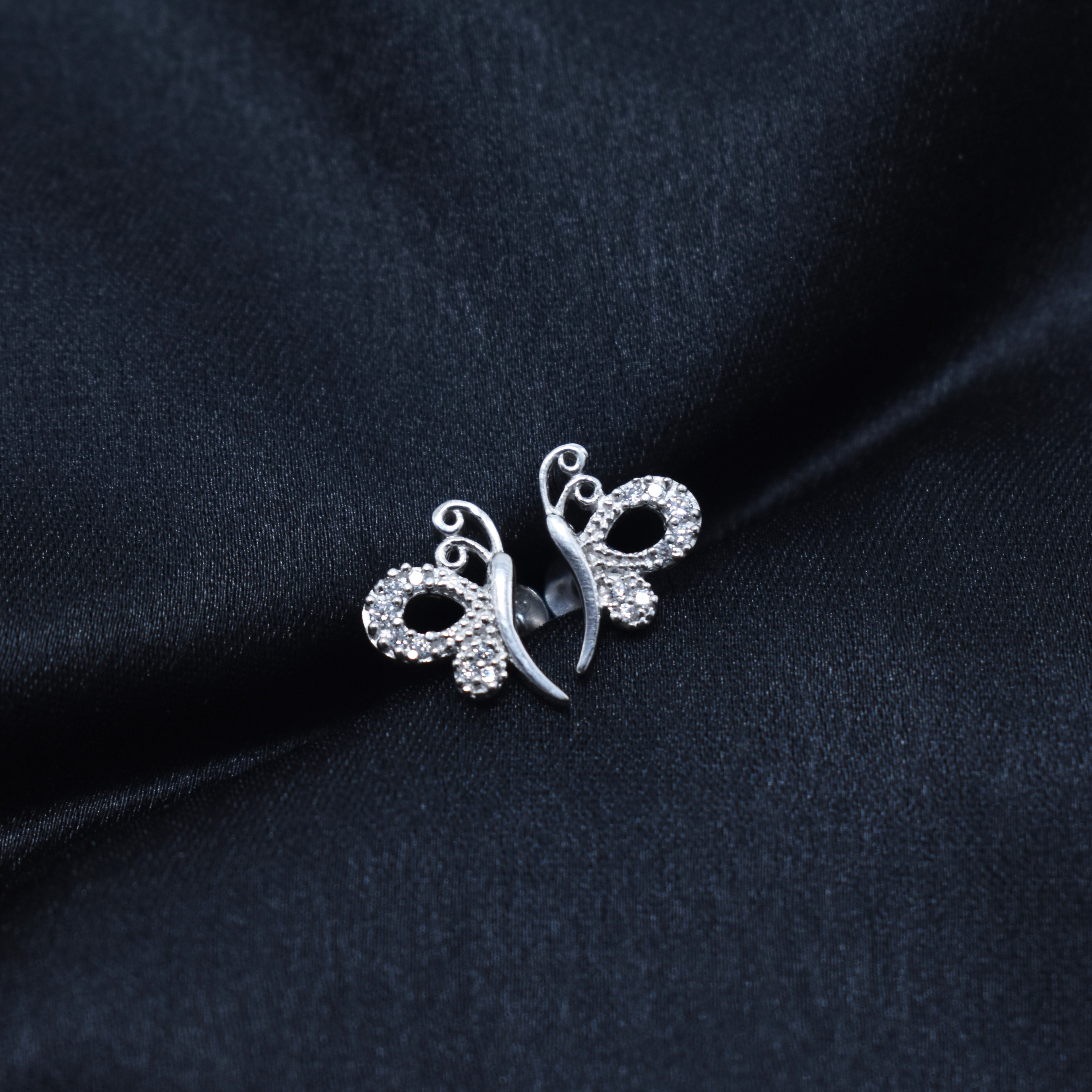 Graceful Butterfly Shimmering Studs