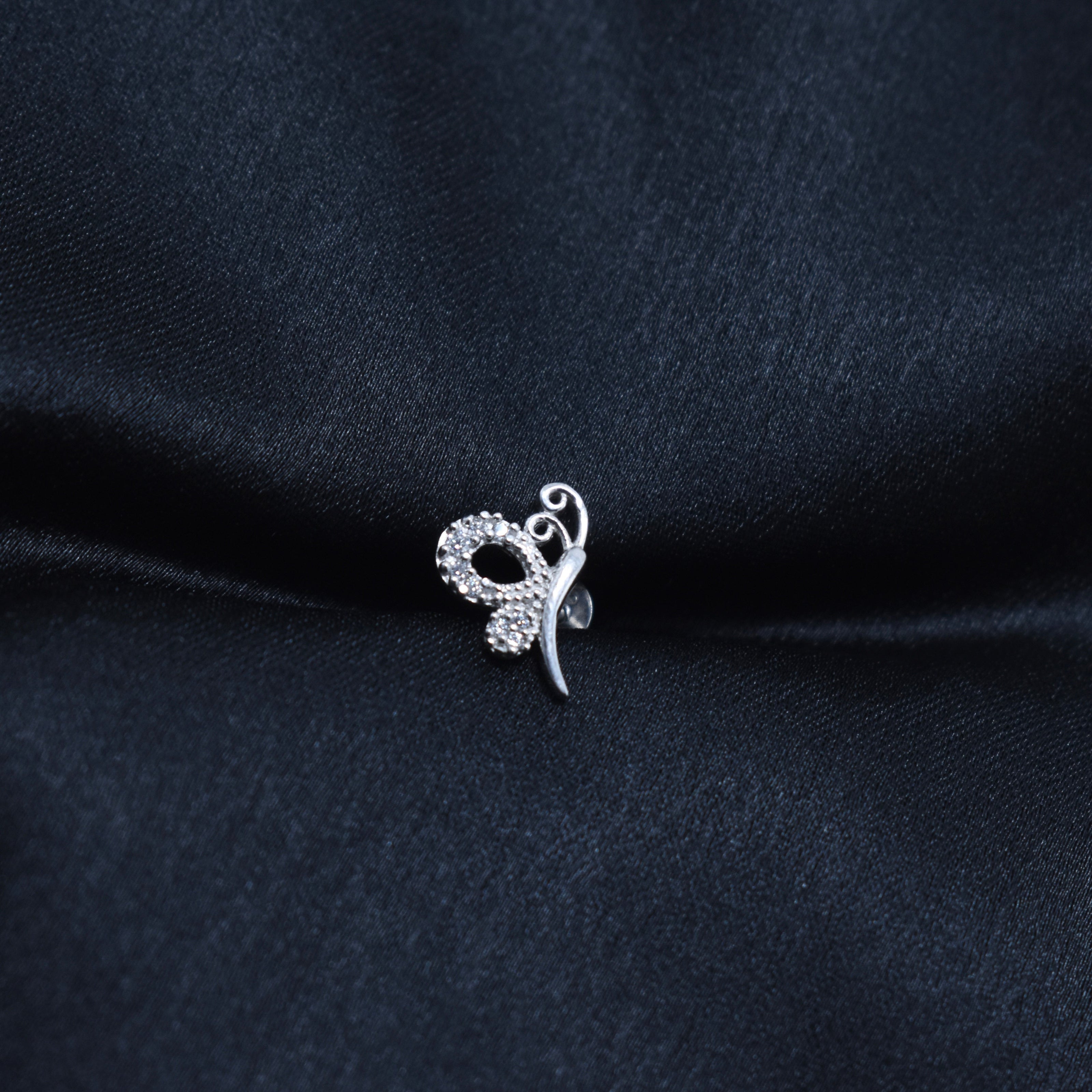 Butterfly Silver Stud Earrings