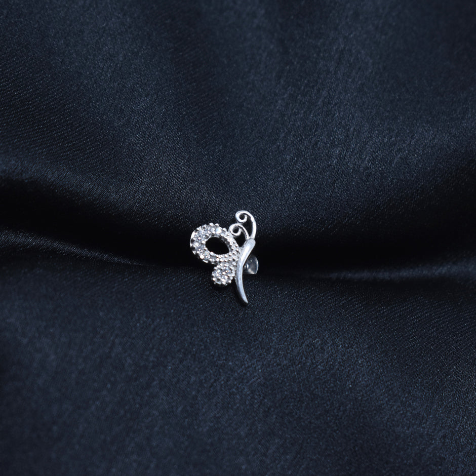 Butterfly Silver Stud Earrings
