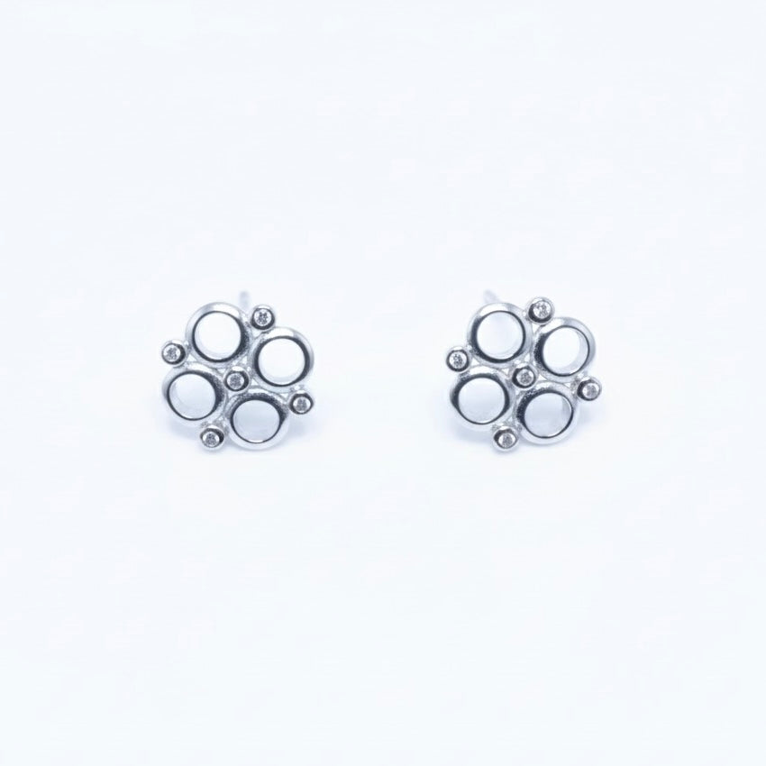 Bubble Cluster Silver Pendant Set