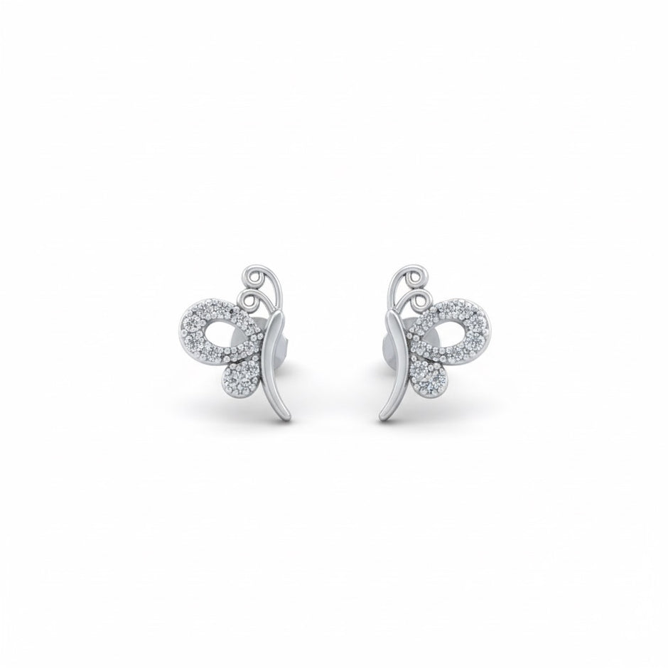 Graceful Butterfly Shimmering Studs