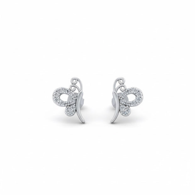 Graceful Butterfly Shimmering Studs
