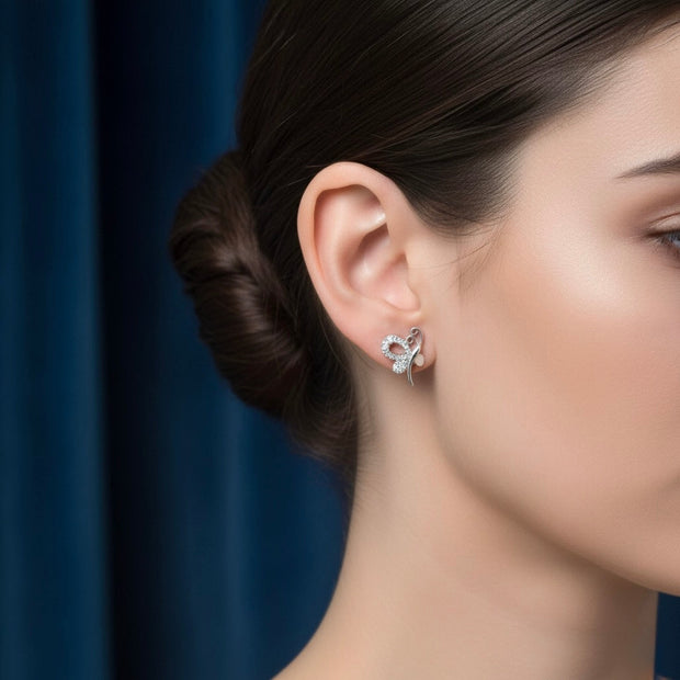 Butterfly Silver Stud Earrings