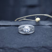 Diamond Halo Multi-Band Ring