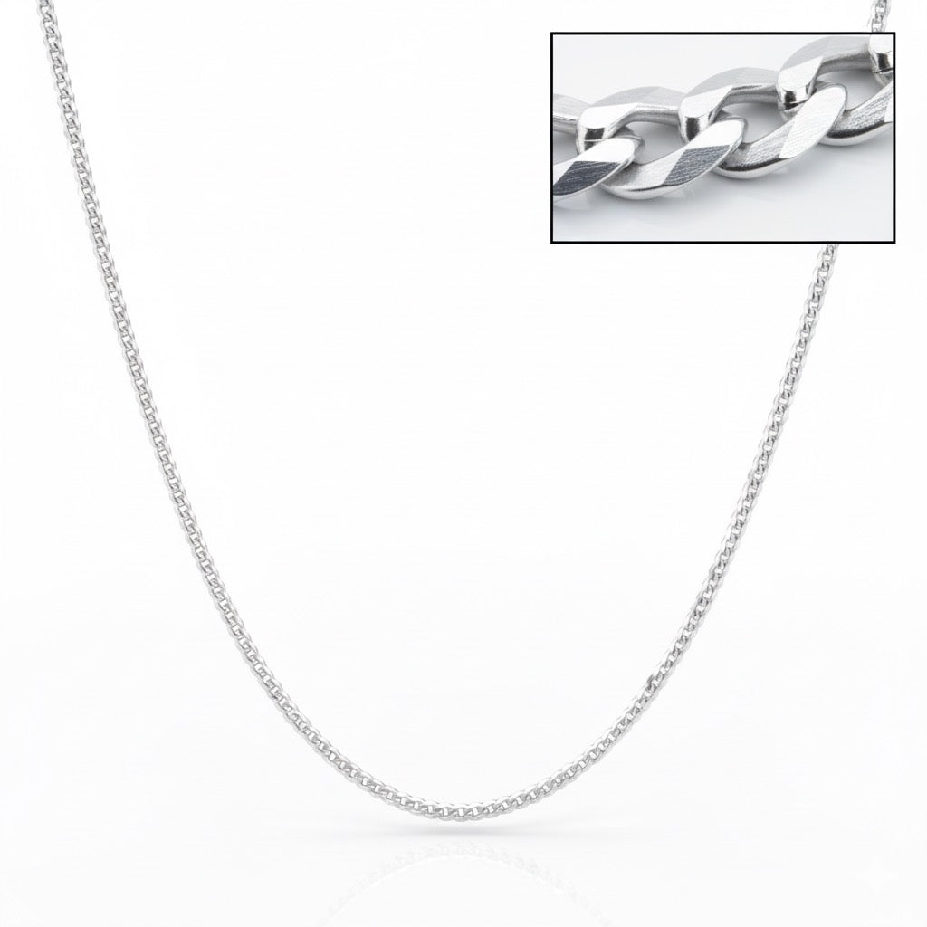 Sleek Slim Silver Chain