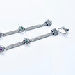 Dual Colour Stone Antique 925 Silver Anklet