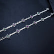 Dual Colour Stone Antique 925 Silver Anklet
