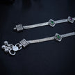 Dual Colour Stone Antique 925 Silver Anklet