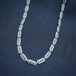 Honeycomb Carved Silver Chain