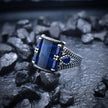 Regal Blue Stone Silver Ring