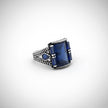 Triple-Sapphire Turkish Signet Ring