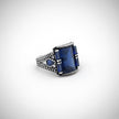 Regal Blue Stone Silver Ring