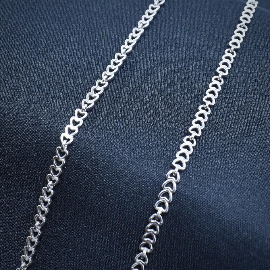 Petite Heart Link Silver Chain