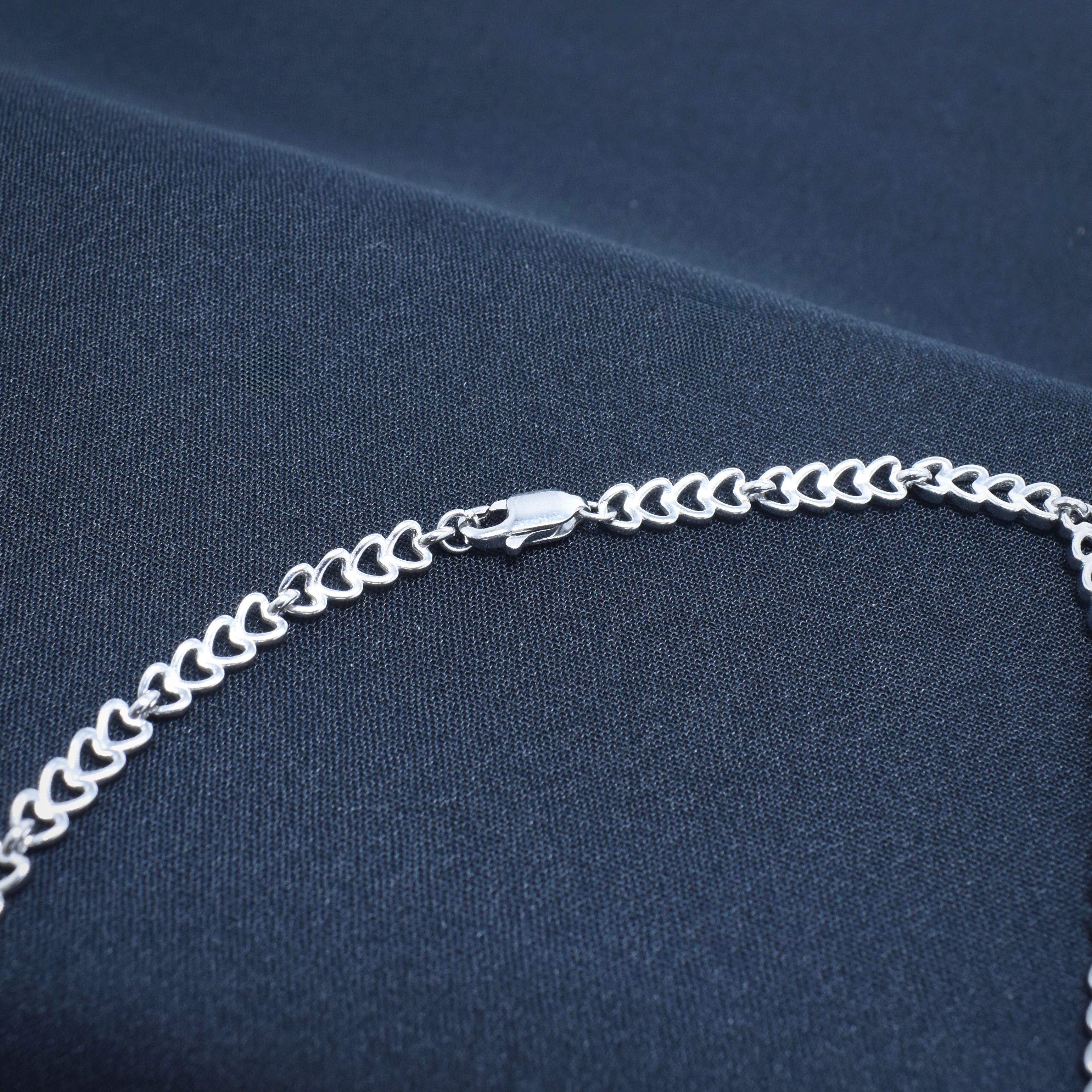 Petite Heart Link Silver Chain