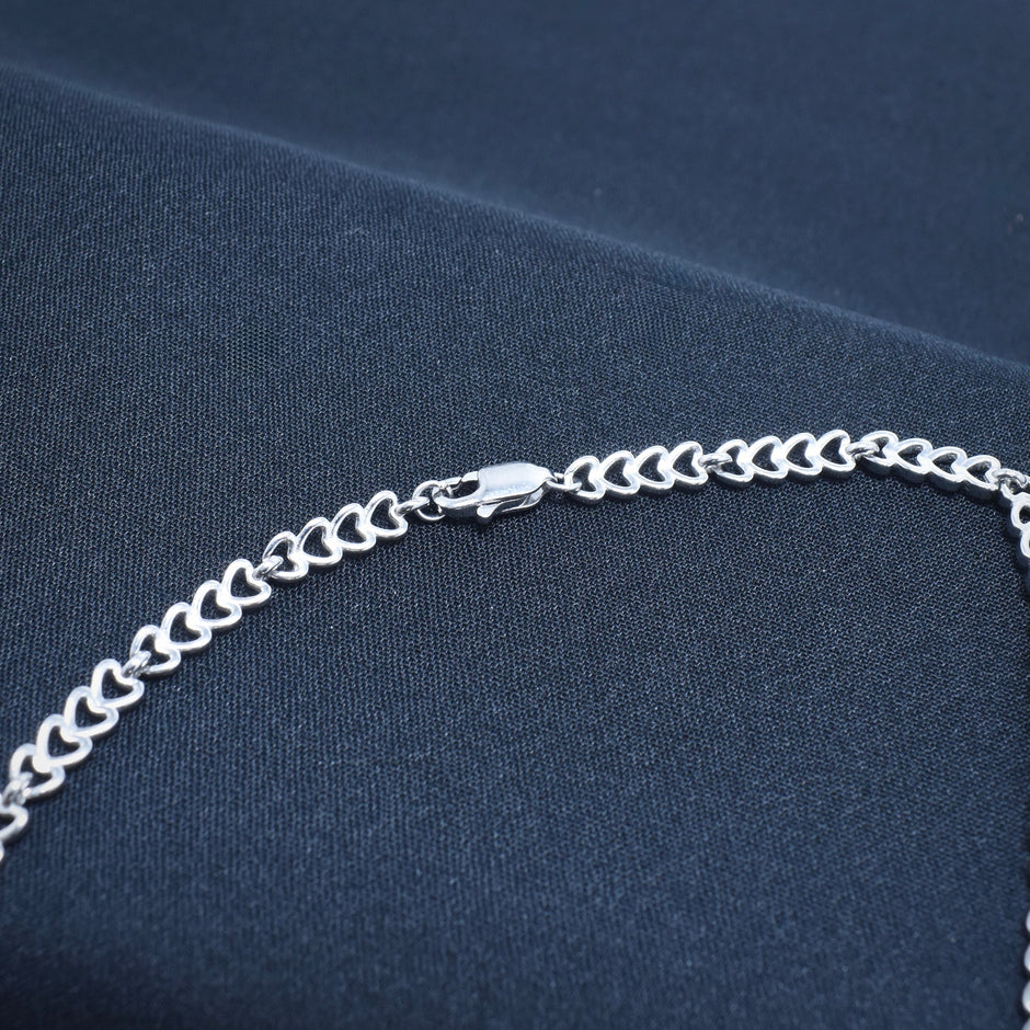Petite Heart Link Silver Chain