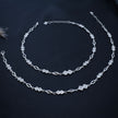 Geometric Glitz 925 Silver Anklet