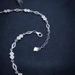 Criss-Cross Diamond Silver Anklet