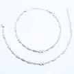 Criss-Cross Diamond Silver Anklet