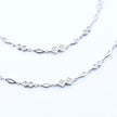 Criss-Cross Diamond Silver Anklet