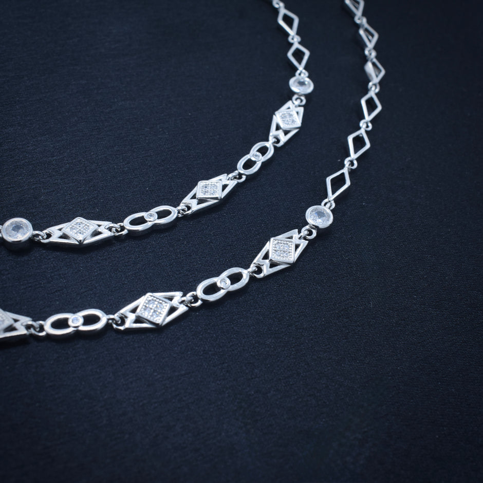 Rhombus Radiance 925 Silver Anklet