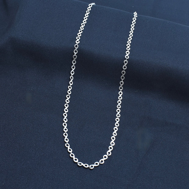 Classic Round Loop Silver Chain