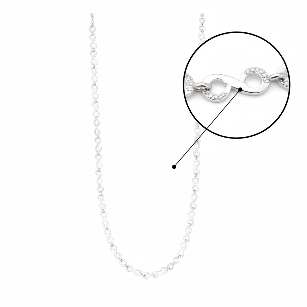 Classic Round Loop Silver Chain