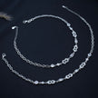 Loop Pattern Silver Anklet