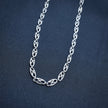 Polished Criss - Cross Silver Chain