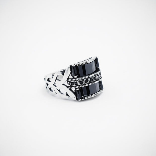 Dual-Onyx Turkish Signet Ring