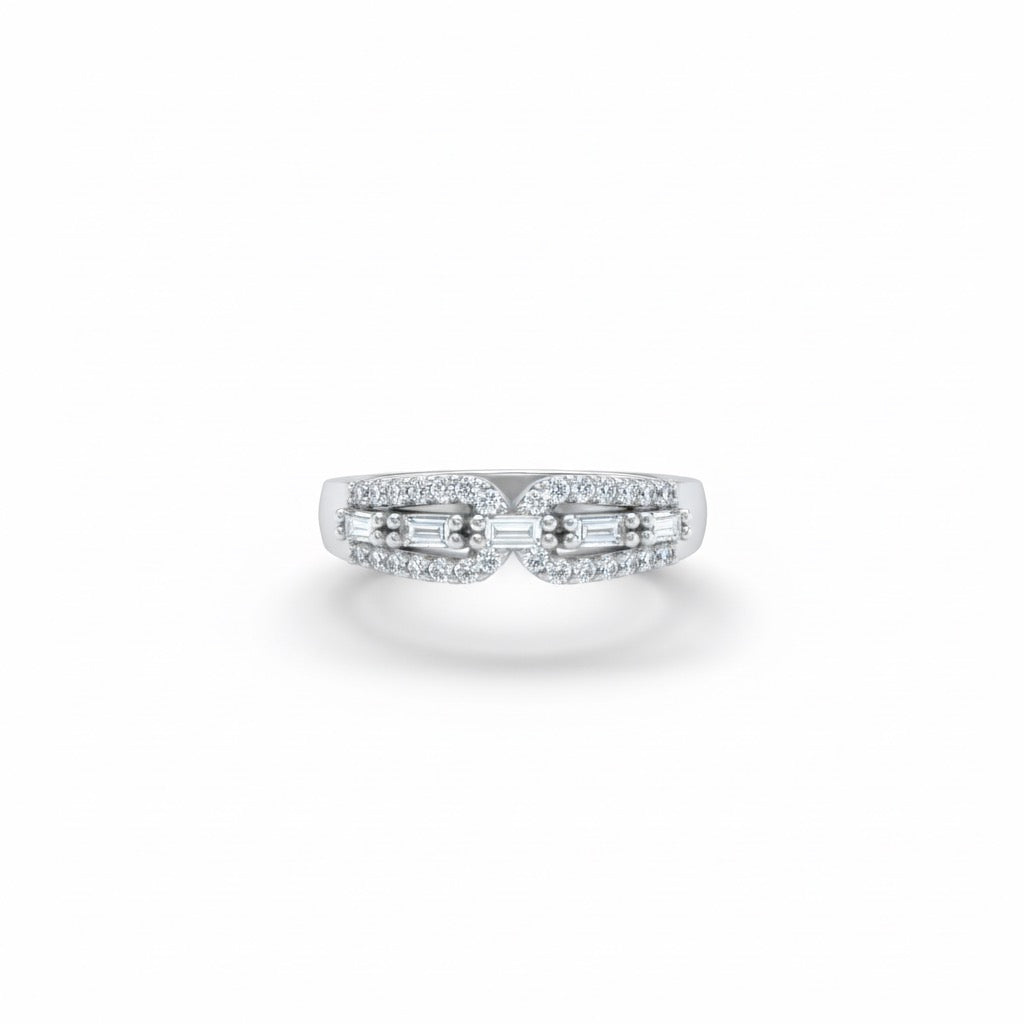 Baguette Diamond Infinity Band Ring