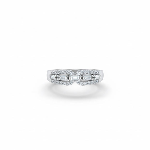 Baguette Diamond Infinity Band Ring