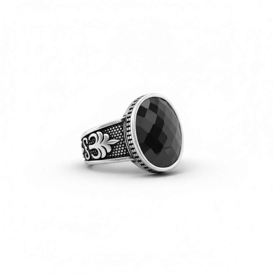 Imperial Turkish Onyx Signet Ring
