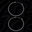 Emerald Heart 925 Silver Anklet