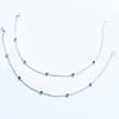 Green Heart Silver Anklet