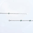 Green Heart Silver Anklet