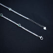 Emerald Heart 925 Silver Anklet